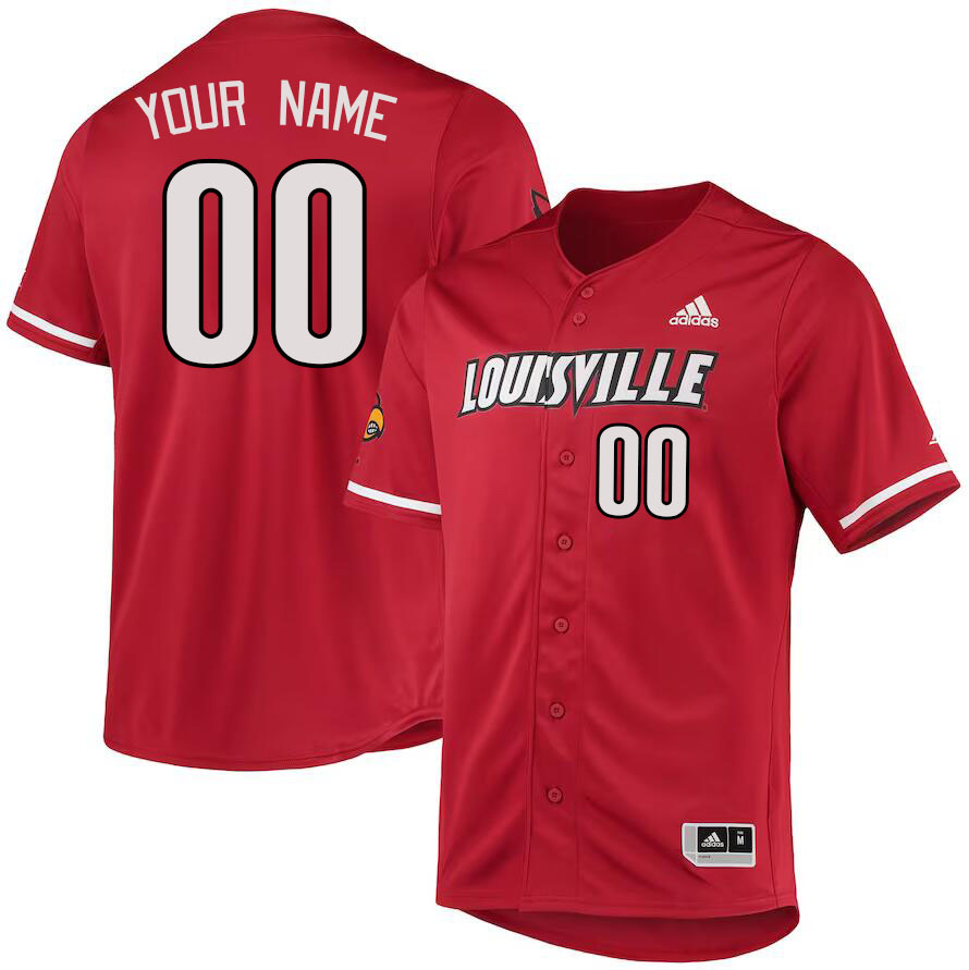 Custom Louisville Cardinals Name And Number College Baseball Jerseys Stitched-Red